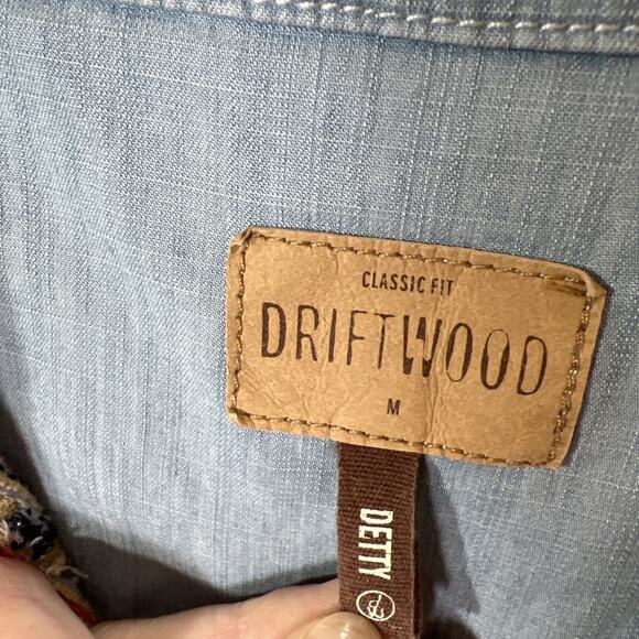 Driftwood Women’s Embroidered Detty Blouse Size M Floral Boho California Country - Picture 3 of 9